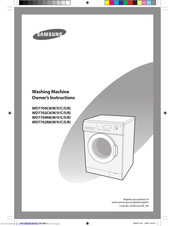 SAMSUNG WD7702R8S Owner's Instructions Manual