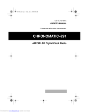 Radio Shack CHRONOMATIC–291 Owner's Manual