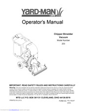 Yard-Man 203 Operator's Manual