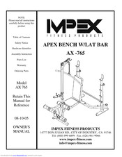 Impex AX-765 Owner's Manual