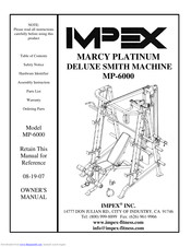 Impex MARCY PLATINUM DELUXE MP-6000 Owner's Manual