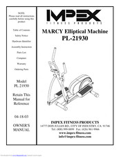 Impex MARCY PL-21930 Owner's Manual