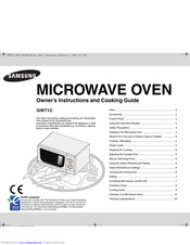 SAMSUNG GW71C Owner's Instructions And Cooking Manual