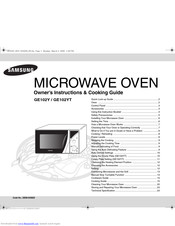 SAMSUNG GE102Y Owner's Instructions & Cooking Manual