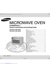 SAMSUNG CM1429 Owner's Instructions And Cooking Manual