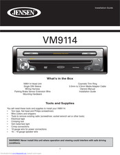 Jensen VM9114 Installation Manual