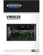 Jensen VM9026 Operating Instructions Manual