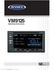 Jensen VM9125 Operating Instructions Manual