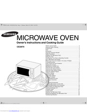 SAMSUNG CE2870 Owner's Instructions And Cooking Manual