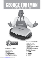 George Foreman GRP4 Use And Care Book Manual