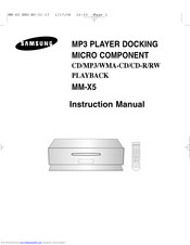 SAMSUNG MM-X5 Instruction Manual