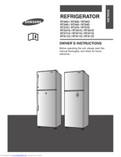 SAMSUNG RT34G Owner's Instructions Manual
