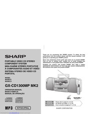 Sharp GX-CD1300MP MK2 Operation Manual