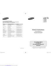 SAMSUNG LA46F8 Owner's Instructions Manual