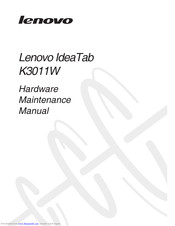 Lenovo IdeaTab K3011W Hardware Maintenance Manual