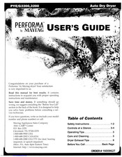 Maytag Performa PYE3200 User Manual