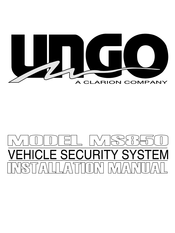 Clarion Ungo MS850 Installation Manual