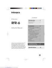 Integra RFR-6 Instruction Manual