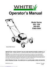White 969D Shown Operator's Manual