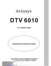 Pioneer Aviosys DTV 6010 Operating Instructions Manual