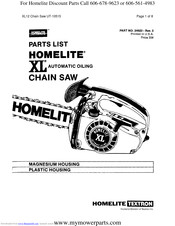 Homelite XL12 Part List Manual