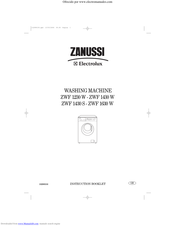 Zanussi Electrolux ZWF 1630 W Instruction Booklet