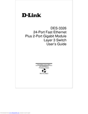 D-Link DES-3326 User Manual