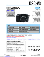 Sony Cyber-shot DSC-V3 Service Manual