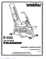 Weider E-6350 AIR POWER Assembly Instructions Manual