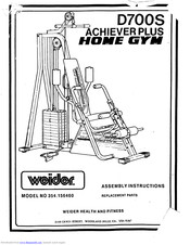 Weider D700S 354.156460 Assembly Instructions Manual