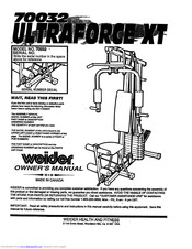 Weider Ultraforce XT 70032 Owner's Manual