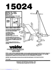 Weider 15024 Owner's Manual