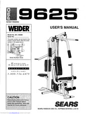 Weider Pro 9625 User Manual