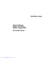 Vauxhall KTA-2744/3-VX-en Owner's Manual