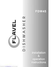 Flavel FDW45 Installation And Operation Instructions Manual