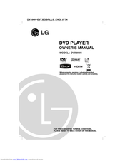 LG DV298H-E3T Owner's Manual
