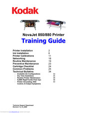 Kodak NovaJet 880 Training Manual