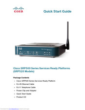 Cisco SRP520 Quick Start Manual