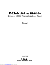 D-Link AirPlus DI-614+ User Manual