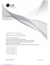 LG F1092Q/TD Series Owner's Manual