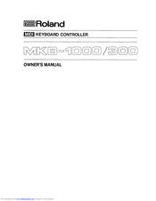 Roland MKB-300 Owner's Manual