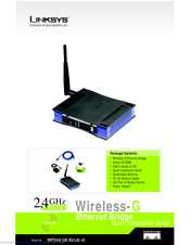 Linksys WET54G - Wireless-G EN Bridge Quick Installation Manual