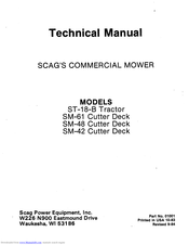 Scag Power Equipment ST 18B Tractor Technical Manual
