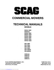 Scag Power Equipment SW-13KA Technical Manual