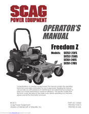 Scag Power Equipment SFZ61-27BS Operator's Manual