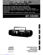Sharp QT-CD20H Operation Manual