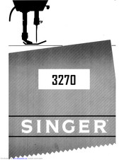 Singer 3270 Manual