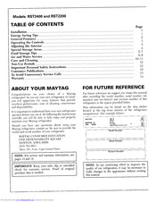 Maytag RST2200 User Manual