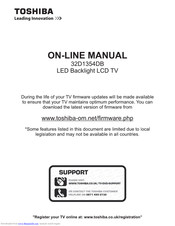 Toshiba 32D1354DB Online Manual