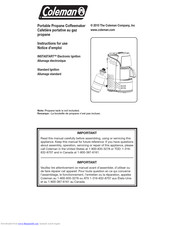 Coleman INSTASTART Instructions For Use Manual